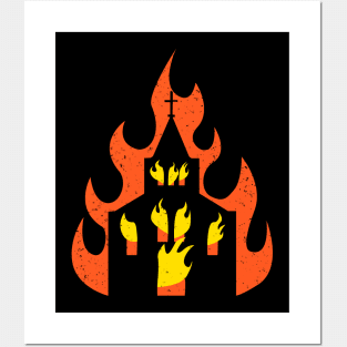 Burning church christmas sweater online